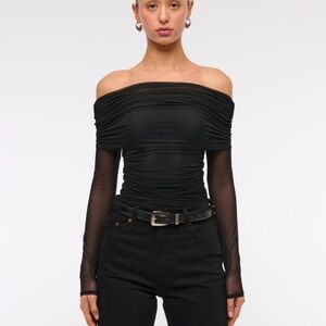 Abercrombie Black Off-Shoulder Top